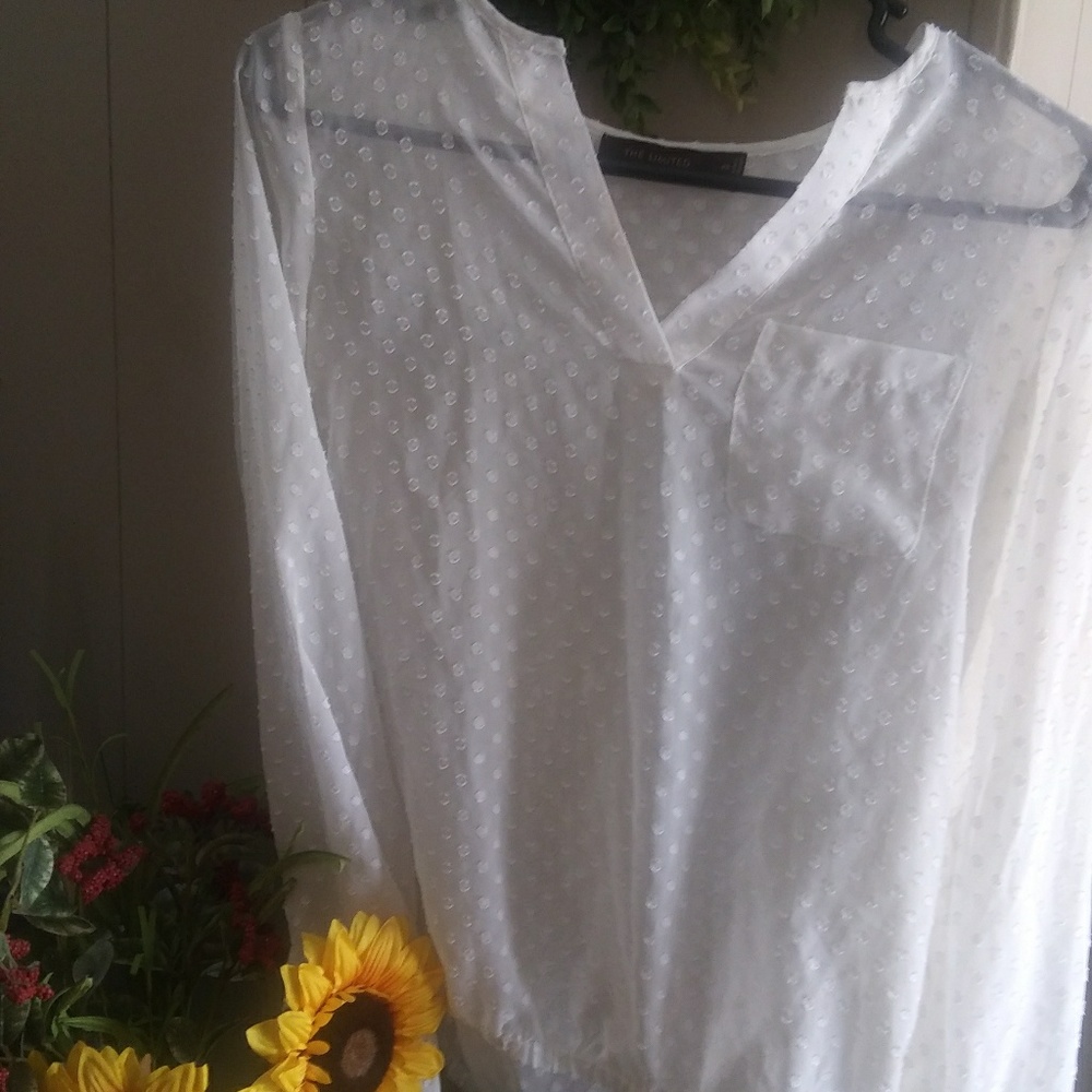 Sheer white blouse